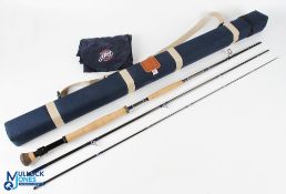 A fine Abel USA SP 9012-3 carbon salt/pike fly rod 9ft 3pc line 12# double alloy uplocking reel seat