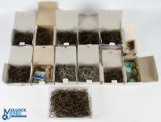 Selection of Assorted Sized Mustad Hooks - sizes 10 to 8/0, mostly treble hooks, in makers boxes,