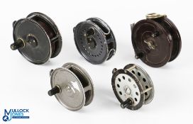 Selection of Centrepin Fly Reels (5) - including Allcock Aerialite 3.75