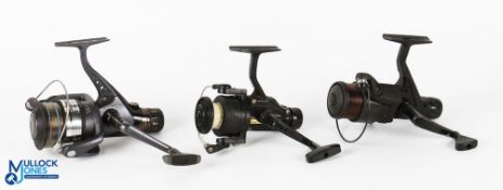 Daiwa Megaforce 3553F fixed spool spinning reel, good bail, rear tensioner, runs very well; Daiwa