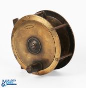 R Ramsbottom Maker Manchester brass salmon fly reel 4.25