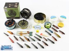 Collection of fishing tackle as follows: Vision Koma VK11 9/11 salmon reel, 4.25