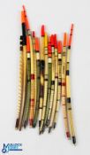 14x Artisan Handmade Quill Floats, 7 signed Michael Erends
