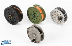 A collection of fly reels, made up of: Shakespeare Speedex geared fly reel, 3.5