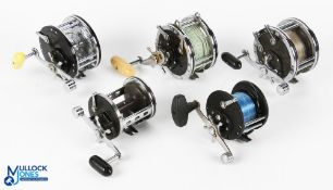 5x Penn Multiplier Reels - including no.349, no.149, no.49 deep sea reel (one frame screw