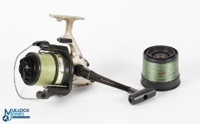 Daiwa Emblem-S fixed spool reel with spare spool, good bail, light use, in zip case