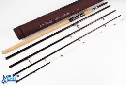 J W Young Travel Barbel 10545 carbon rod 12ft 5pc, 25in handle with alloy down locking Rovex reel