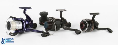 Browning Syntec STX 360M fixed spool spinning reel, good bail, rear tensioner, runs well, in zip