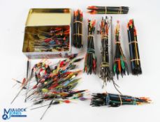 Lifetimes Collection of Fishing Floats, modern floats, bobbers, and a selection of quiver tips,