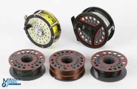 Leeds LC100 cassette fly reel with 3 spare spools, 3.5