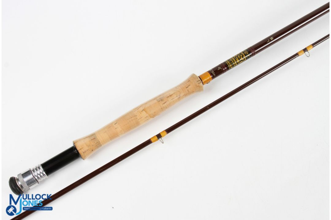 Hardy Alnwick "Jet" hollow glass fibalite trout fly rod 9ft 2pc line 7#, alloy uplocking reel - Image 2 of 4