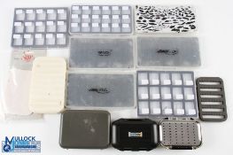 Large selection of empty Fly & Hooks Containers, made up of: 3x slim magnetic boxes, unused; 4x slim