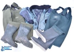 Dawia Neoprene Chest waders, boot foot, size 7 steel shank, plus Shimano Biocraft waterproof