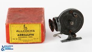 S Allcock & Co Ltd Redditch Stanley Threadline reel - twin handles, Bakelite spool, in Allcocks box