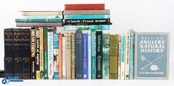 Fishing Book Collection - carton of #33 books with noted titles - The Management of Angling Waters