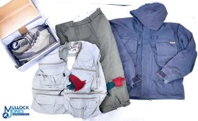 Fishing Clothes, to include an England's Doctors, jacket size M (gas canister removed) a pair
