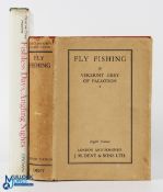 Fly Fishing Books, Fly Fishing Viscount Grey of Fallodon 8th edition 1928 ex Hadden Hall library,