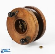 S Allcock of Redditch stamped Wood and brass star back 4.5