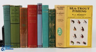 8x period Fishing Books - Keeper of The Stream Frank Sawyer 1st 1952, Fine & Far Off Jock Scott 1952