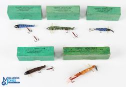 A collection of Wadhams artificial baits in original boxes, various size phantoms and prawn