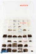 1000s Fly Tying Hooks all within a 2 multi sectioned trays, many sizes of ordinary, long shank,