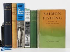 6x Salmon Fishing Books - Salmon Fishing WM Menzies 1950, and 1938 with no D/j, A Salmon Fisherman's