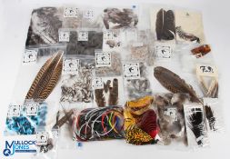 Even more top quality wing and flank feathers - peacock wing, Indian crow sub; snow partridge,