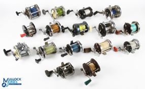 16x Assorted Multiplier Reels - all for spares / repairs with signs of use, losses, breaks and other