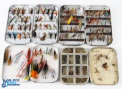 Hardy Alnwick (Wheatley) fly tin, 12 window base wool lined lid, 5
