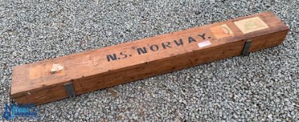 Neville Schute Norway (1899-1960) Owned Fishing Rods and Wooden Travel Rod Case - the case stamped