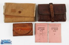 A collection of fishing wallets, made up of: leather 5