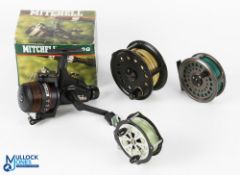 Mitchell 1160G fixed spool reel, good bail, runs well, in original box and instructions; J W Young