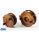 Milwards 6" Seafarer Wooden and Brass Starback Reel with twin black handles, brass flange, brass - Image 1 of 2