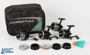 A selection of Abu closed face spinning reels, to include: 2x 506, 1x 505, 1x 501 - with 5 spare