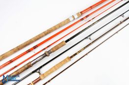 Interesting collection of rods for various fishing methods, made up of: Milbro Truefly Deluxe F82-
