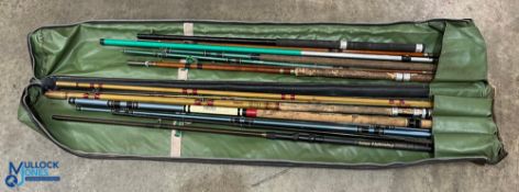 A collection of float rods in rod bag: Milbro Enterprise 14' 6