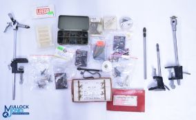 Fly Tying Fishing Accessories, with noted items of 2x Veniard vice, Leeda wing cutters. dressed