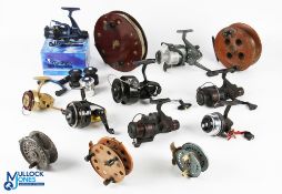 13x Assorted Fixed Spool and Other Reels - including Intrepid, Abu 507 Gold Max, part complete Abu