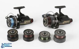 Abu Sweden Cardinal 57 fixed spool spinning reel, good bail, rear tensioner with 2 spare spools,