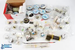 Quantity of Mixed Fishing Hooks, Lines, with noted hooks of Mustad singles, doubles, trebles all