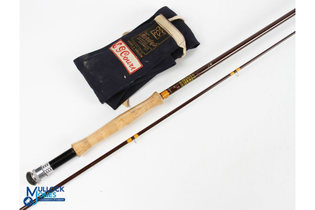 Hardy Alnwick "Jet" hollow glass fibalite trout fly rod 9ft 2pc line 7#, alloy uplocking reel - Image 1 of 4