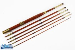 Rare and unusual multi section greenheart fly rod 8' 10