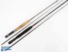 Pair of carbon brook fly rods with MCB: Normark 7ft 2pc line 3/4, uplocking reel seat, Gold Medal