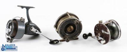 Diamond Super 1200 large fixed spool reel, LHW, good bail, runs well; Bronson USA Sea Rover