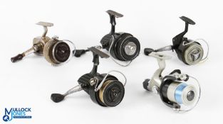A collection of fixed spool reels, all running well with good bails, as follows: J W Young & Sons 