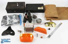 Fly Fishing and Fishing Accessories, a mixed lot to include: a lockable metal Wheatley fly stock box