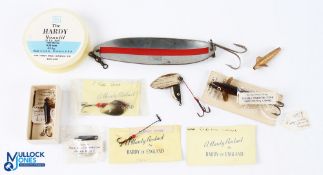 Hardy Lures Atificial Baits and Accessories, a collection to include a Jim Vincent Broads spoon,