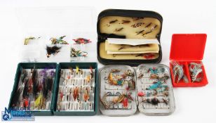 Salmon and Seatrout Flies, as follows: Fox deep box with over 39 doubles and singles and