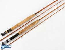 A split cane rod marked 