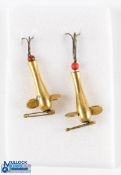 A pair of Lemax Switzerland Brass Devons, both 2